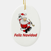 スペインのな踊るサンタクロース セラミックオーナメント (裏面)