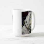 スペインのな金のAndalusian種馬-コーヒー・マグ コーヒーマグカップ (正面右)