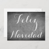スペインのな黒板のタイポグラフィのメリークリスマス シーズンポストカード (正面/裏面)