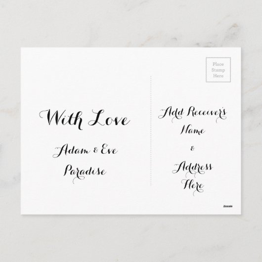 スペインのな黒板のタイポグラフィのメリークリスマス シーズンポストカード (裏面)