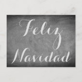 スペインのな黒板のタイポグラフィのメリークリスマス シーズンポストカード (正面)