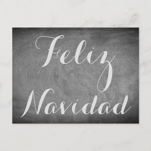 スペインのな黒板のタイポグラフィのメリークリスマス シーズンポストカード (正面)