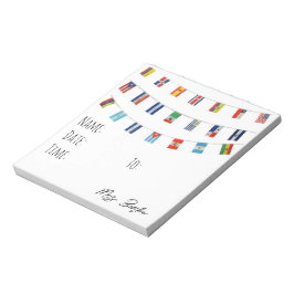 スペインのの国話数Hall pass notepad ノートパッド