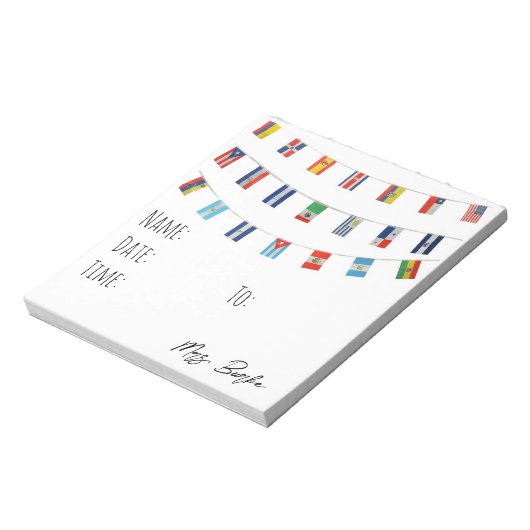 スペインのの国話数Hall pass notepad ノートパッド (回転)