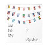 スペインのの国話数Hall pass notepad ノートパッド (正面)