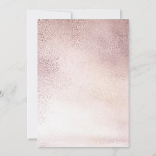 スペインのの結婚バラ金ゴールドグリッタードリップス 招待状 (裏面)