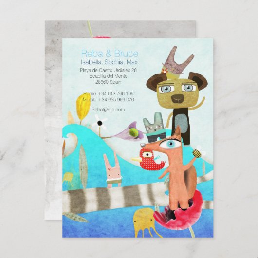 スペインのはがきを移動した 案内ポストカード (正面/裏面)