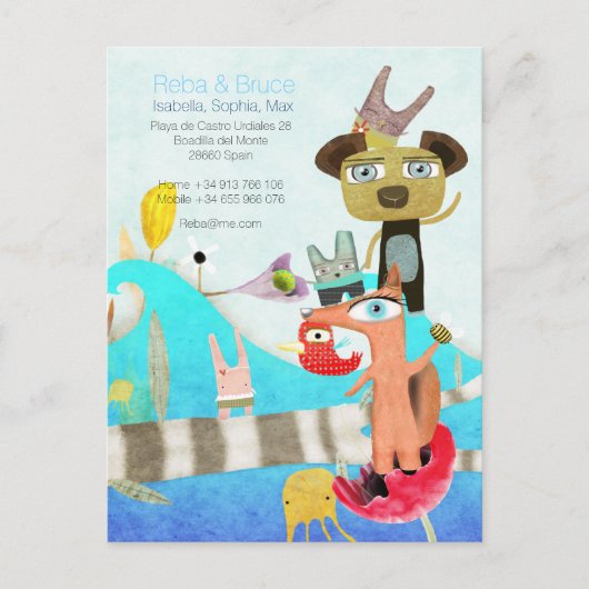 スペインのはがきを移動した 案内ポストカード (正面)