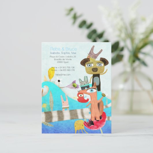 スペインのはがきを移動した 案内ポストカード (スタンド正面)