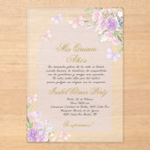 スペインのアクリルクインセアニラ アクリル招待状 (正面)