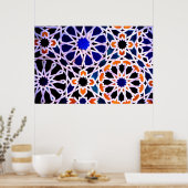 スペインのアルハンブラのムーア様式のタイル ポスター (キッチン)