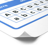 スペインのアルファベット(Alfabeto Espainol)ポスター ポスター (角)