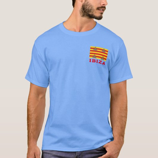 スペインのイビサ国旗 Tシャツ (正面)