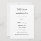 スペインのウェディングレセプショ結婚したン後パーティー 招待状 (裏面)