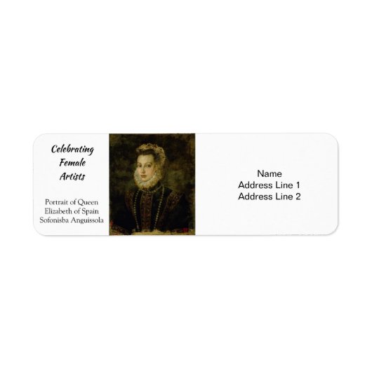 スペインのエリザベス女王ポートレート,アンギソルラ ラベル (正面)