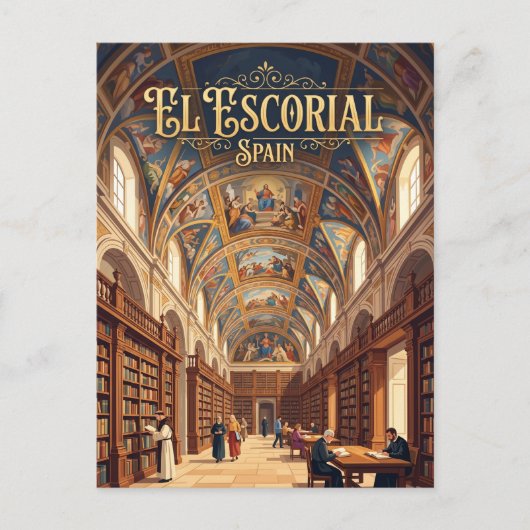 スペインのエル・エスコリアル修道院 ポストカード (正面)