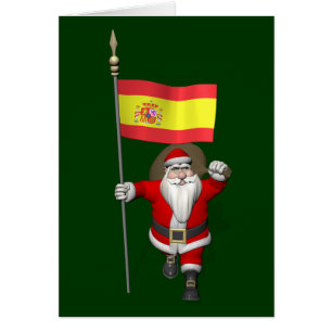スペインのエンサインを持つサンタクロース
