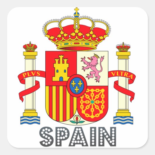 スペインのエンブレム スクエアシール (正面)