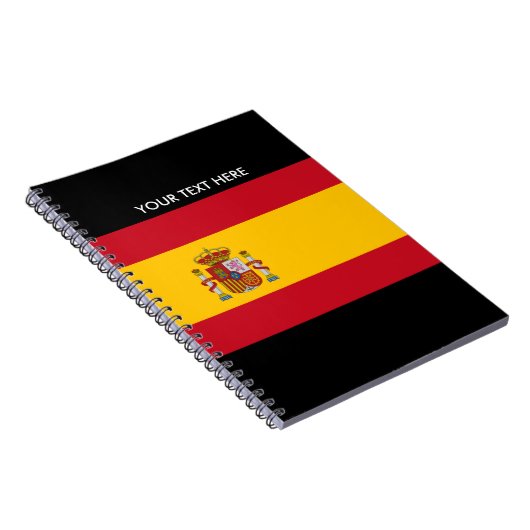 スペインのカスタムな螺線形ノートのスペインのな旗 ノートブック (右側)