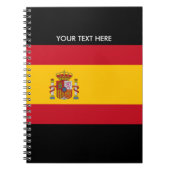 スペインのカスタムな螺線形ノートのスペインのな旗 ノートブック (正面)