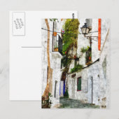 スペインのカダケス市を描いた絵画、旅行 ポストカード (正面/裏面)
