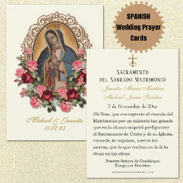 スペインのカトリック教 Guadalupe 結婚式の聖なるカード