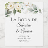 スペインのカリ結婚の ワインラベル (シングルラベル)