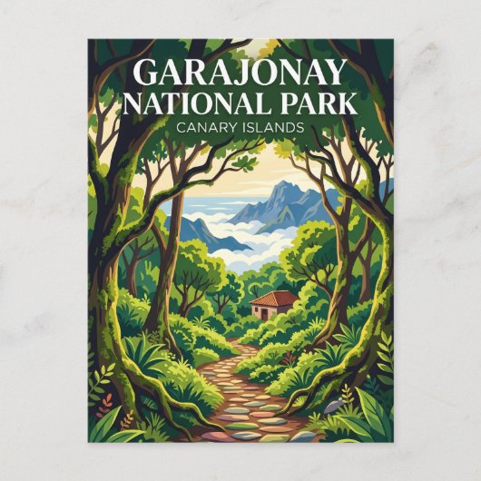 スペインのガラホナイ国立公園 ポストカード (正面)
