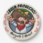 スペインのキャラクター Buen Provecho パーティーグッズ プレート (正面)