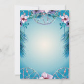 スペインのキンセアニェラの羽のドリームキャッチャー ピンク 招待状 (裏面)