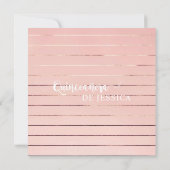 スペインのキンセアニェラ、赤面、ほこりっぽいブルーフローラ 招待状 (裏面)