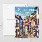 スペインのクディエロの路地 ポストカード (正面/裏面)