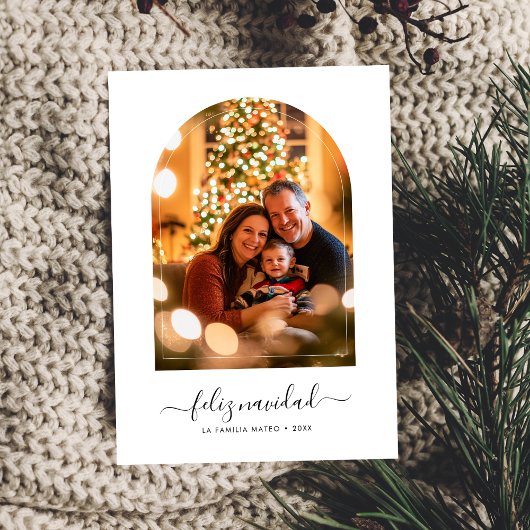 スペインのクリスマスのアーチフォトFeliz Navidad シーズンカード