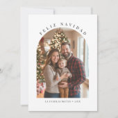 スペインのクリスマスのアーチ写真フェリーズ・ナヴィダレッド シーズンカード (正面)