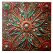 スペインのクリスマススター手絵を描兵馬俑 タイル (正面)