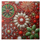 スペインのクリスマススター手絵を描兵馬俑 タイル (正面)