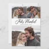 スペインのクリスマス書道Feliz Navidad写真 シーズンカード (正面)