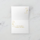 スペインのクリスマス – 赤と金ゴールドのきらめく木 シーズンカード (内部)