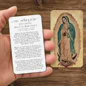 スペインのグアダルーペの祈りの追悼カード