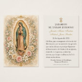 スペインのグアダルーペの結婚式の花の祈り (正面&裏面)