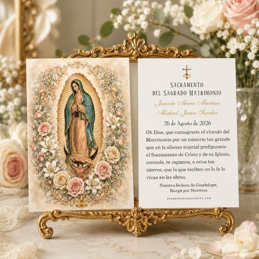 スペインのグアダルーペの結婚式の花の祈り