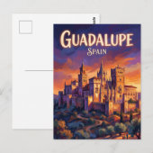スペインのグアダルーペ修道院 ポストカード (正面/裏面)