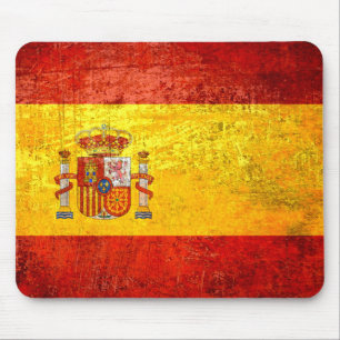 スペインのグランジな国旗スペインの旗 マウスパッド