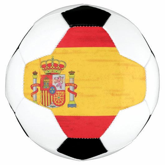 スペインのグランジ旗 サッカーボール (正面)