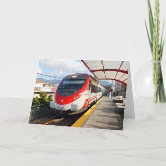 スペインのコスタ・デル・ソルを走るRenfeの列車 シーズンカード (正面)