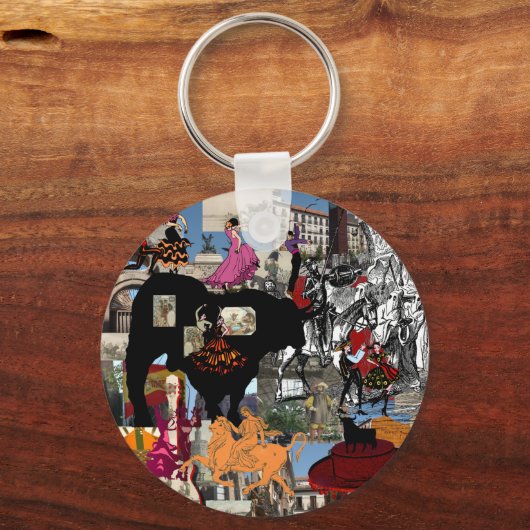 スペインのコラージュスペインのカルチャーの贈り物 キーホルダー (正面)