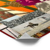 スペインのコラージュスペインのカルチャーの贈り物 ポスター (角)