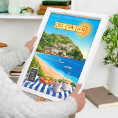 スペインのコーヒー編集可能図解入りの、写真付きの休暇 ポスター