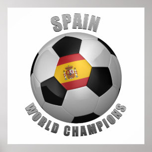 スペインのサッカーのチャンピオン ポスター