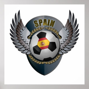 スペインのサッカーの紋章 ポスター
